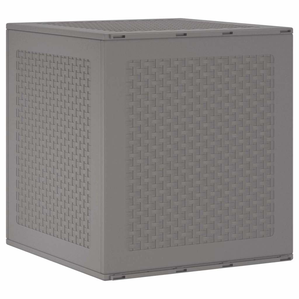vidaXL Storage Box Light Grey 55 x 53 x 57 cm Polypropylene, Garden and Terrace, Modern Outdoor Storage Box, Rectangular Weather-Resistant, Durable Organizer for Equipment and Furniture