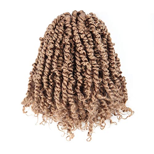 TOYOTRESS Tiana Passion Twist Hair Pre-Twisted 8 Packs 12 strands/pack) Pre-Looped Passion Twists Crochet Braids Made Of Bohemian Hair Synthetic Braiding Hair Extension (10 Inch, 27)