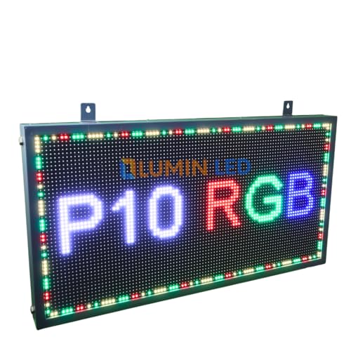 Image of Multicolor 3'1 inch FT X1'6 inch FT Scrolling Display / P10 LED Scrolling Display Board with Wi-Fi - Mobile App /pc