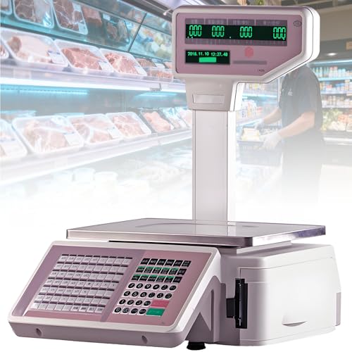 SHENGSHIYU Basculas Digitales Comerciales,Báscula de Mostrador 30kg Pesa Enkg/G/LB,Función de Conteo de Piezas,Suma de Productos Pesados y Cálculo de Cambio,Basculas Comerciales
