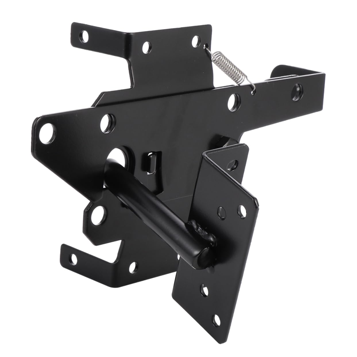 Loquet Autobloquant de Porte à Montage sur Poteau Noir