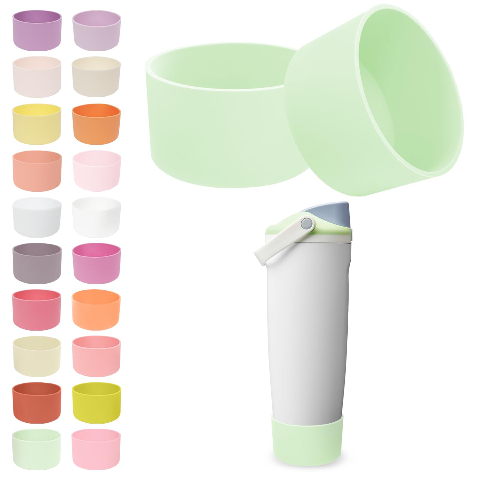 Kaitiaki 2PCS Silicone Boots for Owala 30oz & 40oz FreeSip Sway Bottles & Tumblers – Non-Slip, Scratch-Resistant, Stability Enhancer for Owala