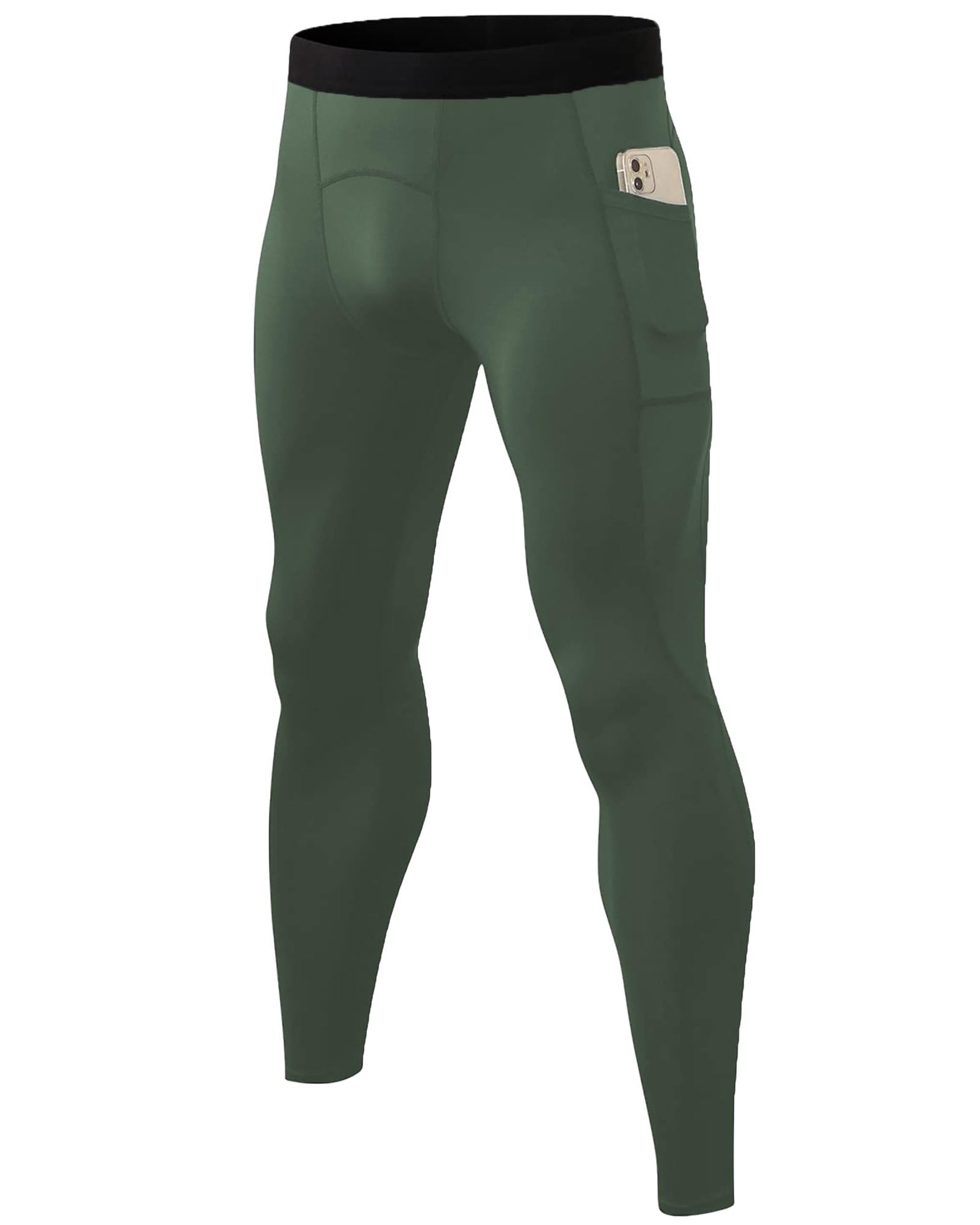 SPVISE Men's Compression Pants Workout Leggings Running Tights Cool Dry Athletic Baselayer Pants for Basketball Yoga Cycling