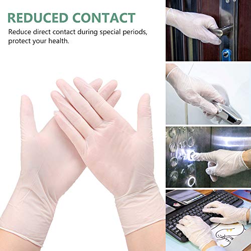 Squish Disposable Gloves, Clear Vinyl Gloves Latex Free Powder-Free Glove Cleaning Health Gloves For Kitchen Cooking Cleaning Food Handling, 100Pcs/Box, Large #TOP2