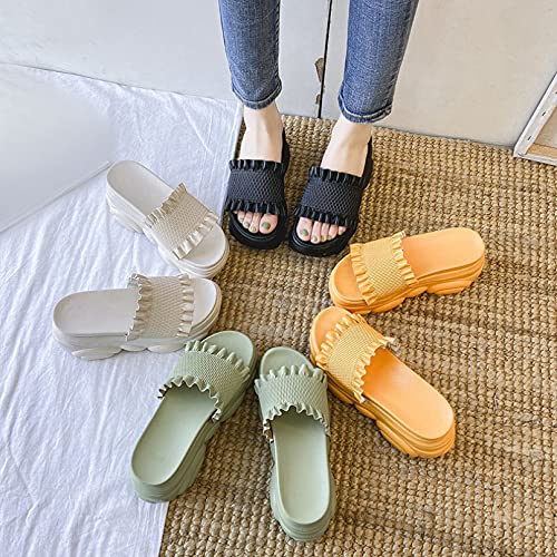 CYBLING-Womens-Platform-Slippers-Height-Increasing-Heels-Slip-on-Pleated-Fashion-Open-Toe-Wedge-Mules-Slides-Sandals