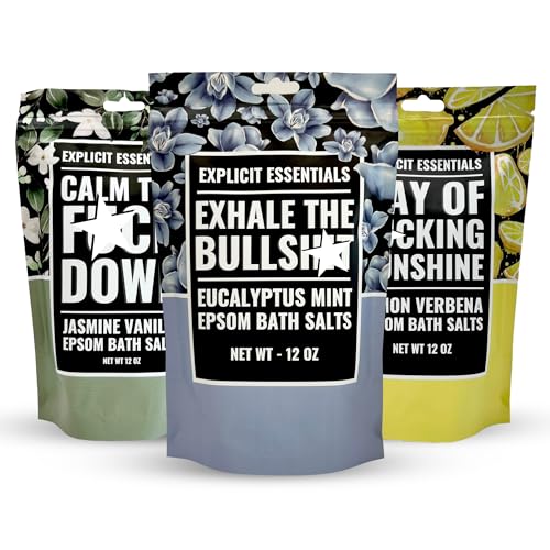 Explicit Essentials 3-Piece Epsom Bath Salts Set