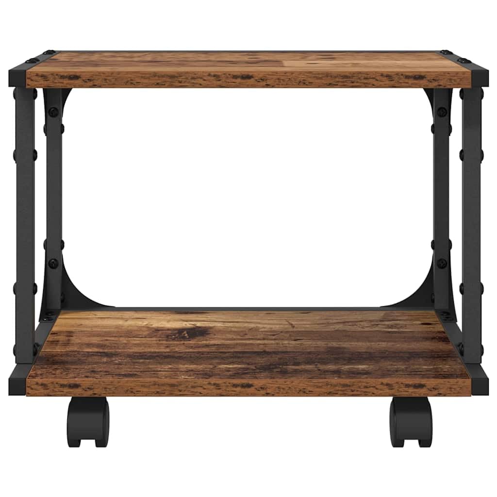 Druckerständer Altholz 41 x 28 x 33,5 cm Holzwerkstoff Beistelltisch für Büro Wohnzimmer Schlafzimmer