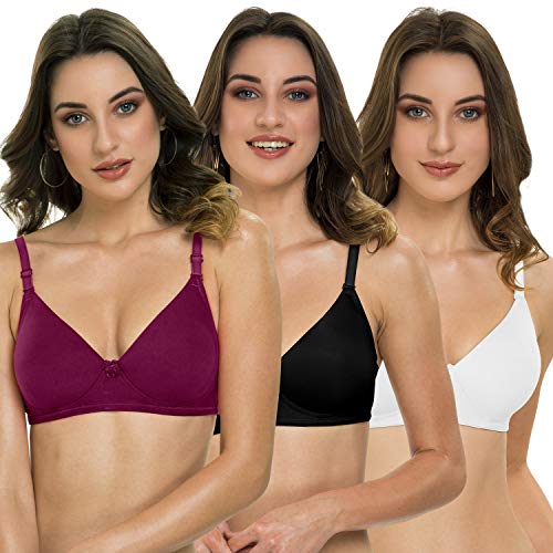 Image of Tweens - Heavily Padded Semi Push-Up Bra - Polyamide Fabric - 3 /4th Coverage, Wireless, Multiway Straps, Seamless - Everyday T-Shirt Bra