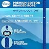 TECEUM Cotton Rope 3/16” (5 mm) – 50 FT – Strong All-Purpose Braided Rope – Natural Cotton – for Crafting, Сamping, Clothes Line, DIY, Indoor & Outdoor Use – Blue #1