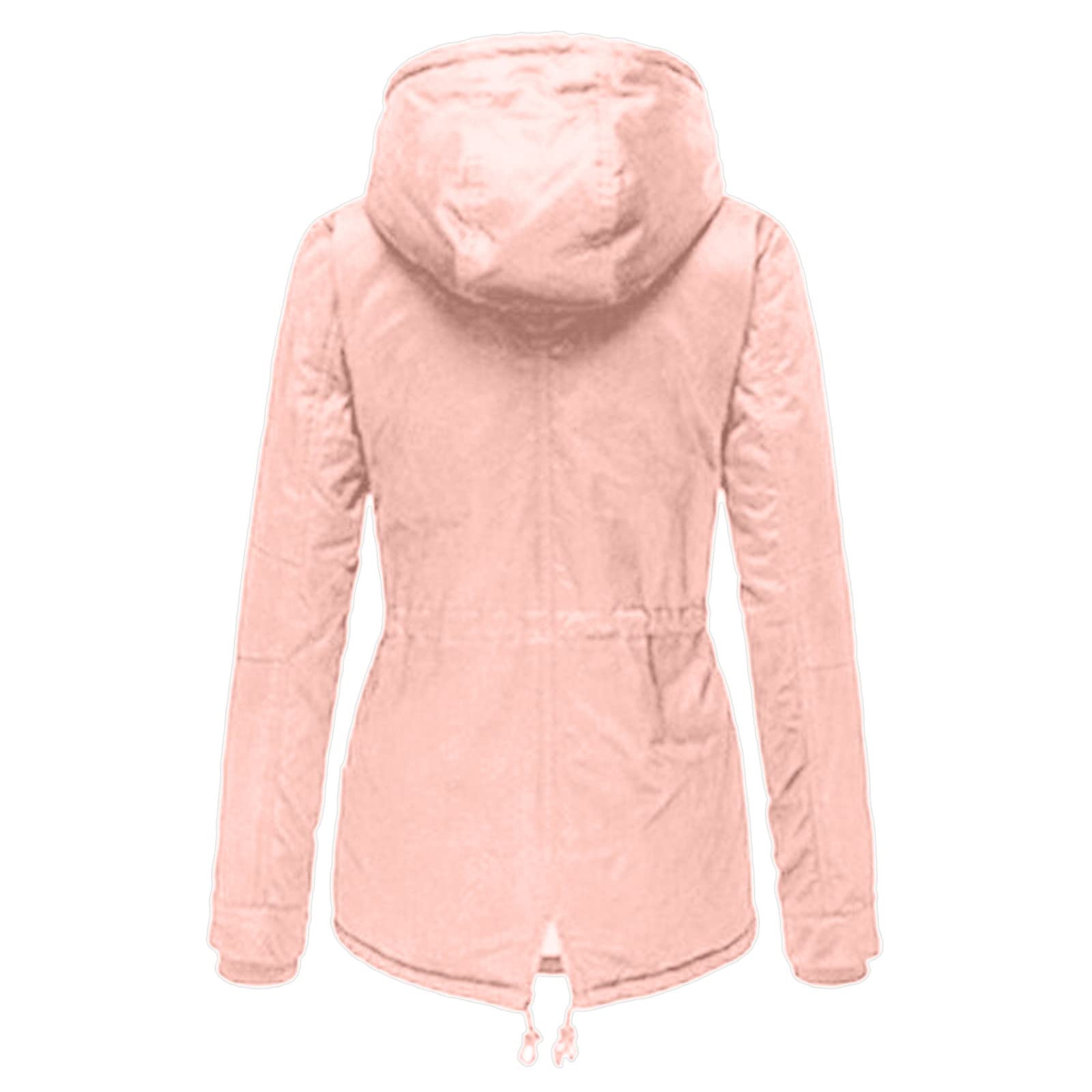 Generisch Damen Plus Size Wintermantel Damenjacke Dicker Outwear gefütterter Kapuzenmantel Warmer Trench Damenmantel