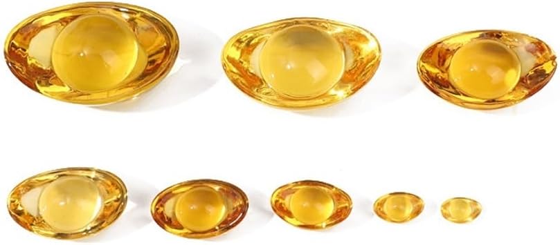 8pcs Chinese Feng Shui Yuan Bao Golden Ingot Attract Wealth and Good Luck