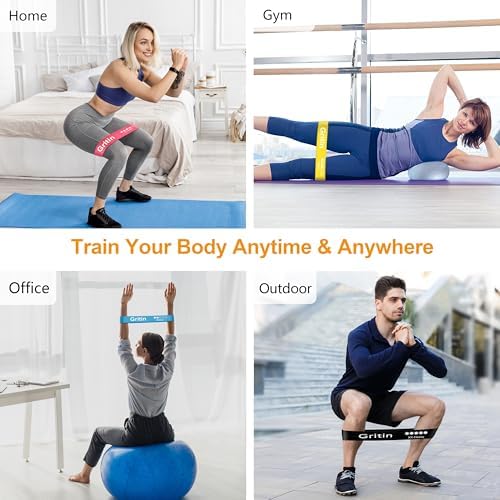 Gritin Resistance Bands, Set of 5 Skin-Friendly Resistance Exercise Band — view 6