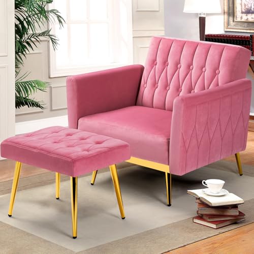 Sillón Plegable Con Brazo Ajustable Color Rosa miniatura 2