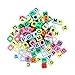 Produktbild Freeday-uk 1Bag / 100Pcs 6mm Alphabet Letter Charms for Beads for Loom Bands Bracelet Multi-Colored No Glue No Mess Good As Gift - Multi-Color