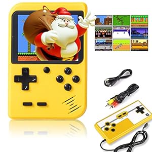 Retro Mini 500 Non-Repeating Classic FC Games Portable Video Handheld Game Console.3.0-inch Screen.1020mAh (500_Yellow)