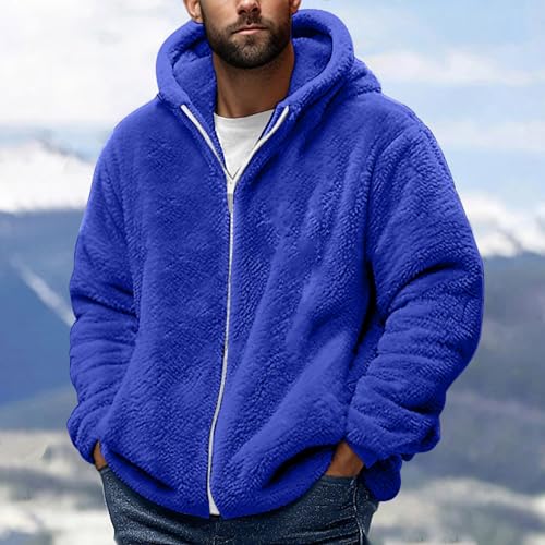 Chaquetas Manga Larga Hombre Sudara Capucha con cremallera sólida Cardigan cálido otoño invierno peluche2