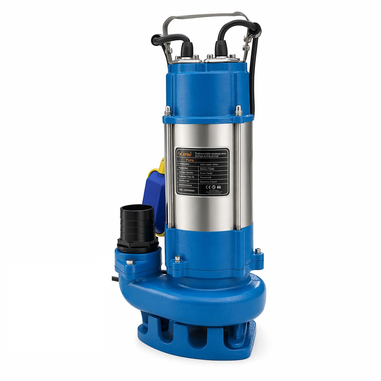 KATSU 750W Schmutzwasserpumpe Schmutzwasser für Abwasser, 300 l/min, mit Schwimmerschalter, für Gartenbewässerung, überflutete Keller, Badewannen, Teiche und Schwimmbecken 151624