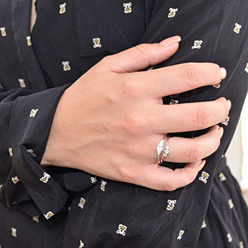 18K Gold Plated Sterling Silver & Cubic Zirconia Curved Wedding Band4