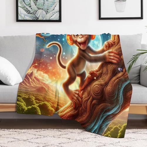 Manta de lana de mono 130x180 cm para sofá y cama 3