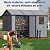 Pipleo 8x10 FT Outdoor Storage Resin Shed with Floor, All-Weather Plastic Garden Shed with Lockable Door & Windows, Waterproof Tool Shed for Backyard, Patio, Lawn, Tools Storage - Wood Grain