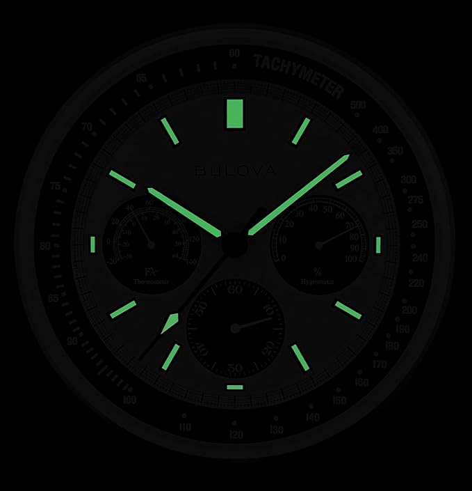 Reloj de Pared Bulova Lunar Pilot C1971 Plateado Mate 13.75 Pulgadas miniatura 4