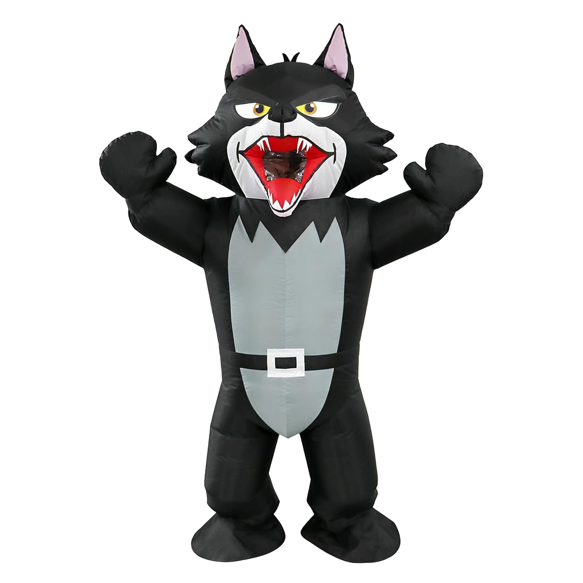 JASHKE Inflatable Wolf Costume for Adults Big Fierce Wolf Inflatable Costumes for Halloween Christmas Carnival