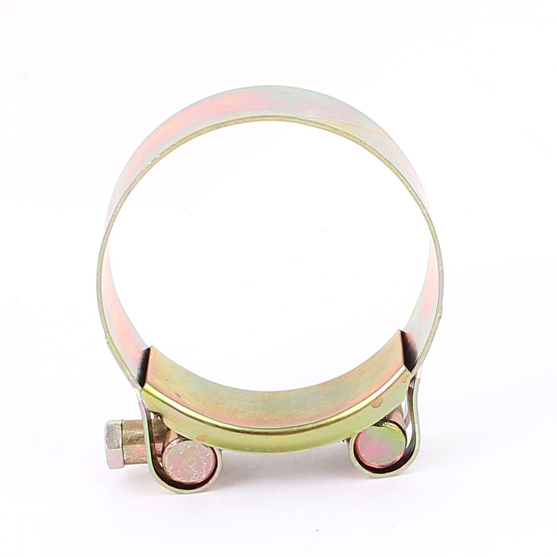 Aexit 64-67mm Range Clamps Adjustable Nut Water Oil Hose Clamp Hoop Strap Clamps Brass Tone
