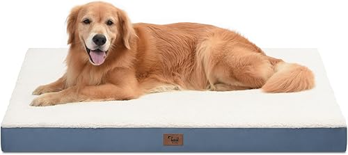 Miniatura 43 de Cama Ortopédica para Perros de Exterior para Perros Medianos y Gatos, Tapete Plano Impermeable para Mascotas con Espuma de Caja de Huevos y Funda