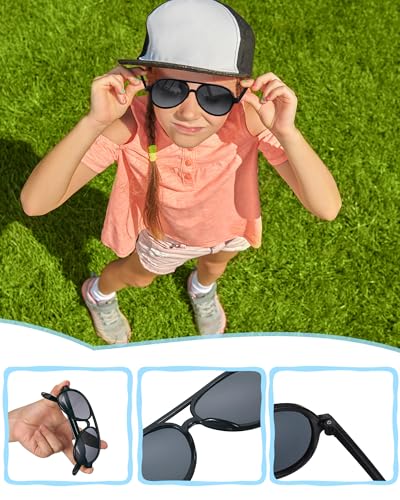 TOODOO 60 Packs Kids Sunglasses Bulk Sunglasses for Kids and Adults Neon Glasses with Dark Lenses 80's Style for Party Favor3
