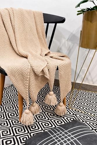 Image of Super Soft & Breathable Throw - Classy Throw Suitable for Home Couch Sofa Bed Decor /Skin Friendly /All Season Throws (Color-Beige)