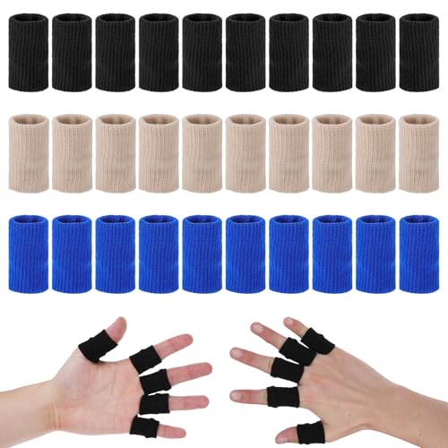 Dimeho Finger Sleeves Protectors, 30 Pcs Compression Finger Sleeves for