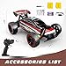 Tecnock RC Racing Car, 2.4GHz High Speed Remote Control Car, 1:18 2WD Toy Cars Buggy for Boys & Girls with Two Rechargeable Batteries for Car, Gift for Kids