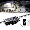 Solar RV Lights Exterior, 208 LED Motion Sensor RV Porch Light with Remote Control, Waterproof Clip on Camper Outdoor Lights for Motorhome Travel,Travel Trailers, Camper, Food Trucks