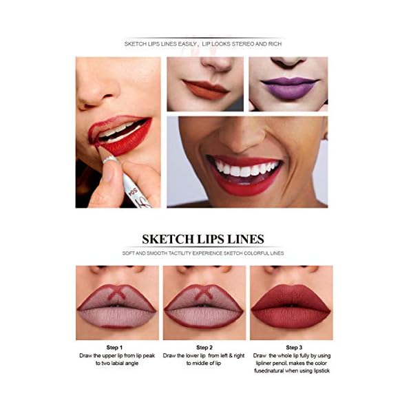 Lip-Liner-Pencil-Set12-Color-Matt-Smooth-Waterproof-lip-pencil-set-lip-pencil-set-Natural-Long-Lasting-Makeup-Lip-Liners NICEFACE Lip Liner Pencil Set,12 Color Matt Smooth Waterproof lip pencil set lip pencil set, Natural Long Lasting Makeup Lip Liners