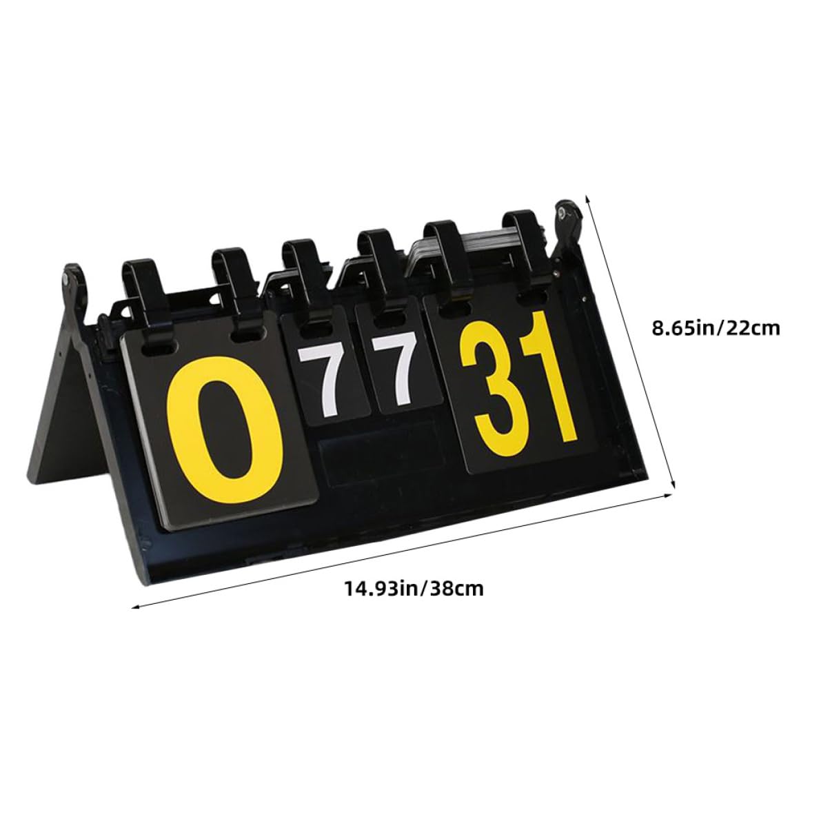 Toddmomy Portable Flip Scoreboard for Sports Basketball Football Tennis and Badminton Durable Material Numbers Design for Easy Viewing Scorekeeper for Outdoor Games