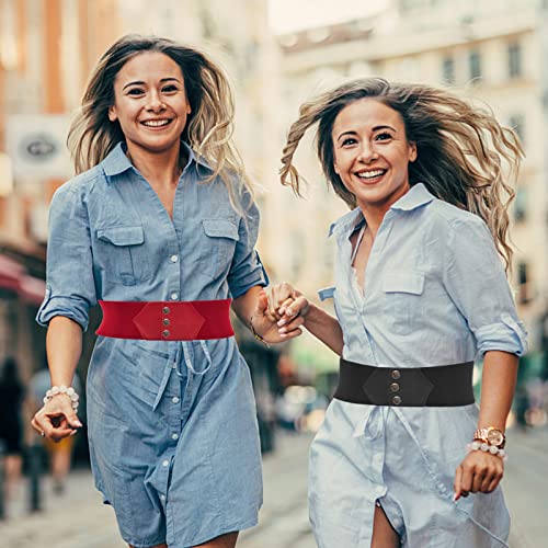 3 Packs Snap-Button Corset Belt Wide Elastic Belts For Dress Waistband, Stretchy Corset Elastic Belt For Daily Dress Coat Collocation #TOP5