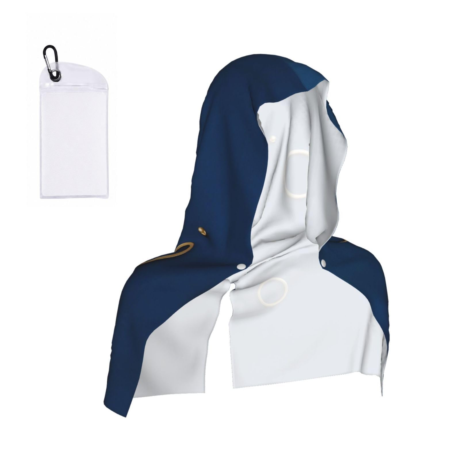 CNTDBU Gold Circle Print Cooling Towel Hooded-Instant Chill Neck Cover for Sports, UV Cooling Rag for Running Gym