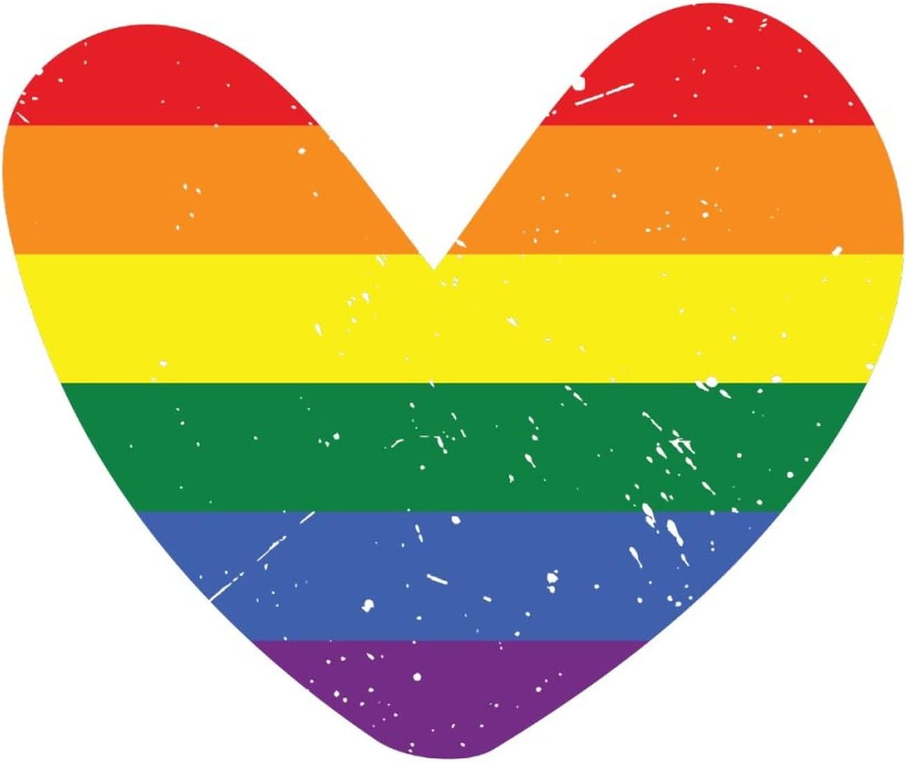 Guangpat Rainbow Heart Lgbt Pride Car Window Stickers LGBTQ Gay Lesbian Pride Car Decal Window Decal Rainbow Personalized Bumper Stickers for Cars/Trucks Window Decor Gift to Friends image 4
