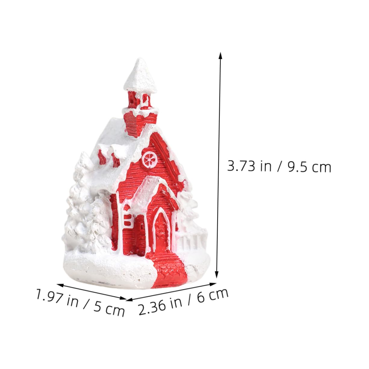 Wakauto Christmas Village House Resin Ornament Unique Xmas Holiday Tabletop Decoration Intricate Detailing for Spaces Festive Scene Decor