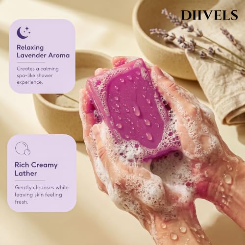 Image of Organic Lavender Soap - Natural Ayurvedic Lavender Oil Bar for Stress Relief & Good Sleep - Aromatherapy Calming Moisturizing Brightening Bathing Soap for Glowing Skin - For Men & Women - Paraben Sulfate Free - Pack of 2(120gX2)