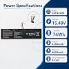 Batería de repuesto C41N2208 74Wh para ASUS ROG Ally Z1 Z1 Extreme, compatible con RC71L PC71L NR2301L 2023 PC portátil de juegos, batería de 4 celdas 15.48V 4780mAh con herramientas de instalación 6