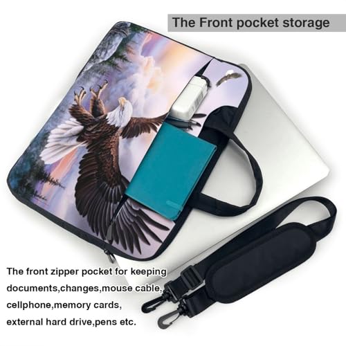 Sac pour ordinateur portable imprimé pygargue à doublure antichoc