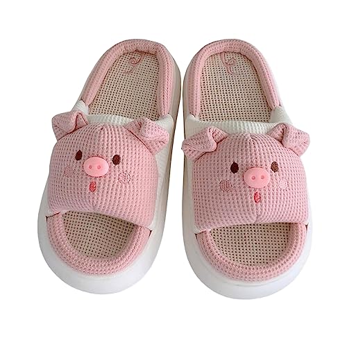 Gaolinci Pig Slippers, Cozy Home Slippers for Women