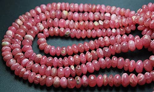 Rhodochrosite smooth rondelles 5-6mm | Finies les perles irrégulières pour vos colliers de perles