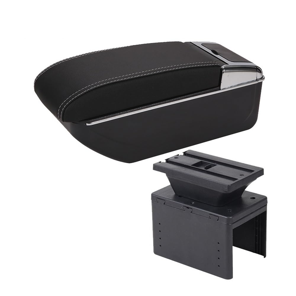 Aierdeyp D3 Black White Nousb Car Armrest Box Universal Model Car Armrest Box
