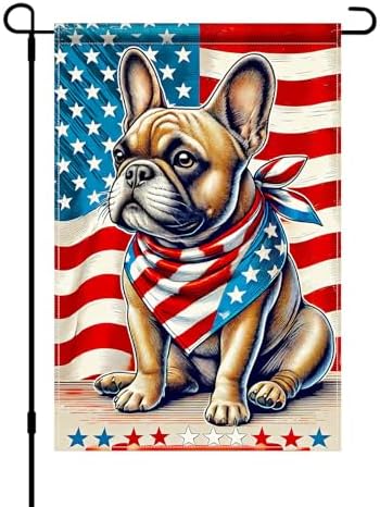 BlissYard Patriotic 4th of July Garden Flag 12x18 Double Sided Fr...