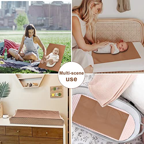 Owlowla Baby Diaper Changing Pad Portable Changing Mat Travel Changing Pad Liner For Baby And Small Toddler(Classic Brown&Brush Strokes) #TOP5