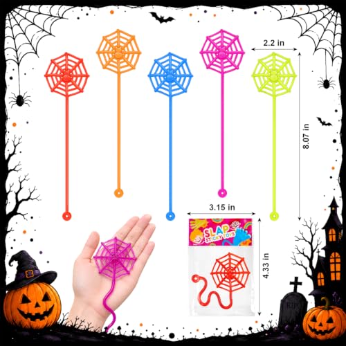 Bulk Trick or Treat Toys Gifts for Kids 60 PCS,Halloween Sticky Spider Web Hands Non Candy Treats Party Favors Accessories for Toddlers,Classroom Birthday Prizes Trinkets Handouts Decor for Boys Girls - Image 3