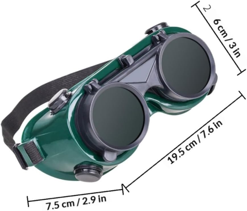 Ipetboom 4pcs Industrial Welding Goggles Anti-scratch Safety Protective Glasses with Welding Lens for Welders, Worksite Eye Protection Gear