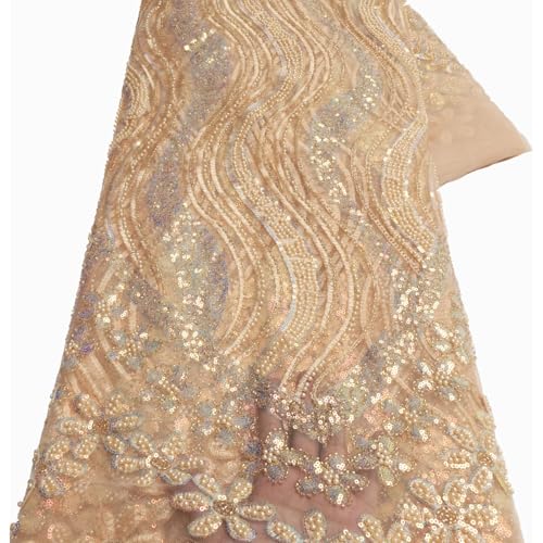 Broderie de mariée nigériane et tulle français haut de gamme pour robe de soirée